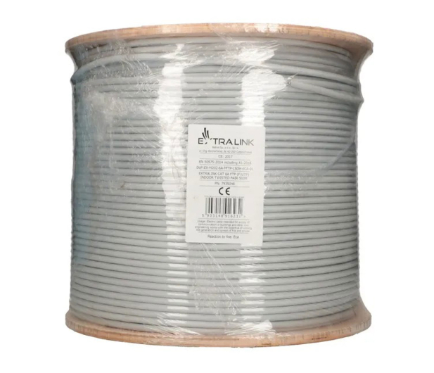 ExtraLink CAT6A FTP (F/FTP) V2 Wewnętrzny Kabel sieciowy 500M LSZH - 1543984 - zdjęcie 2